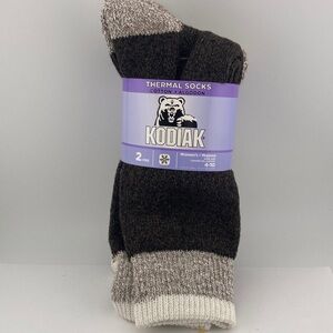 Kodiak Thermal Socks Cotton Blend Warm Winter Brown White